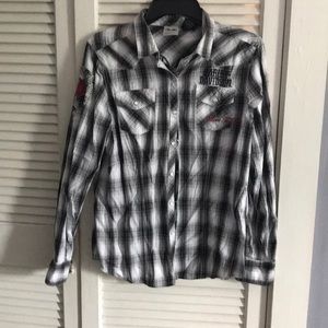 Harley garage button down 2015 exclusive.